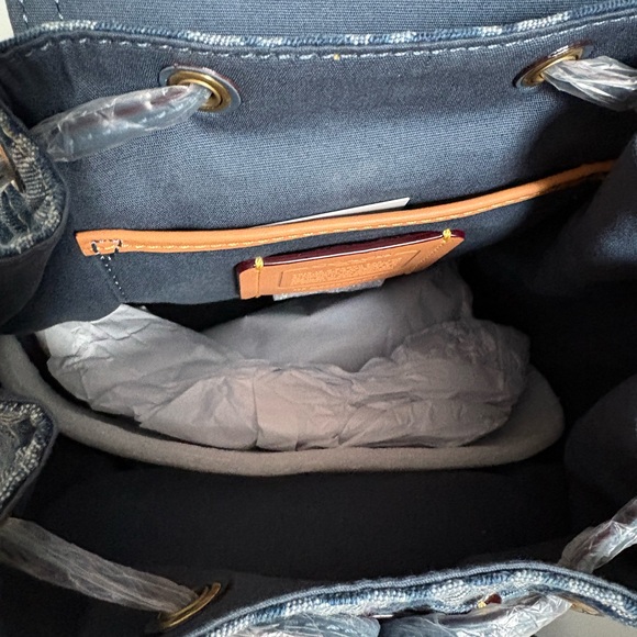 Coach Signature Mini Riya Denim Backpack - Picture 7 of 9